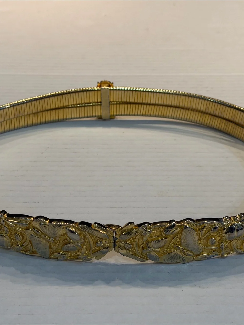 Vintage 1980s Judith Leiber Two-Tone GardenInsect Double Snake Chain Belt